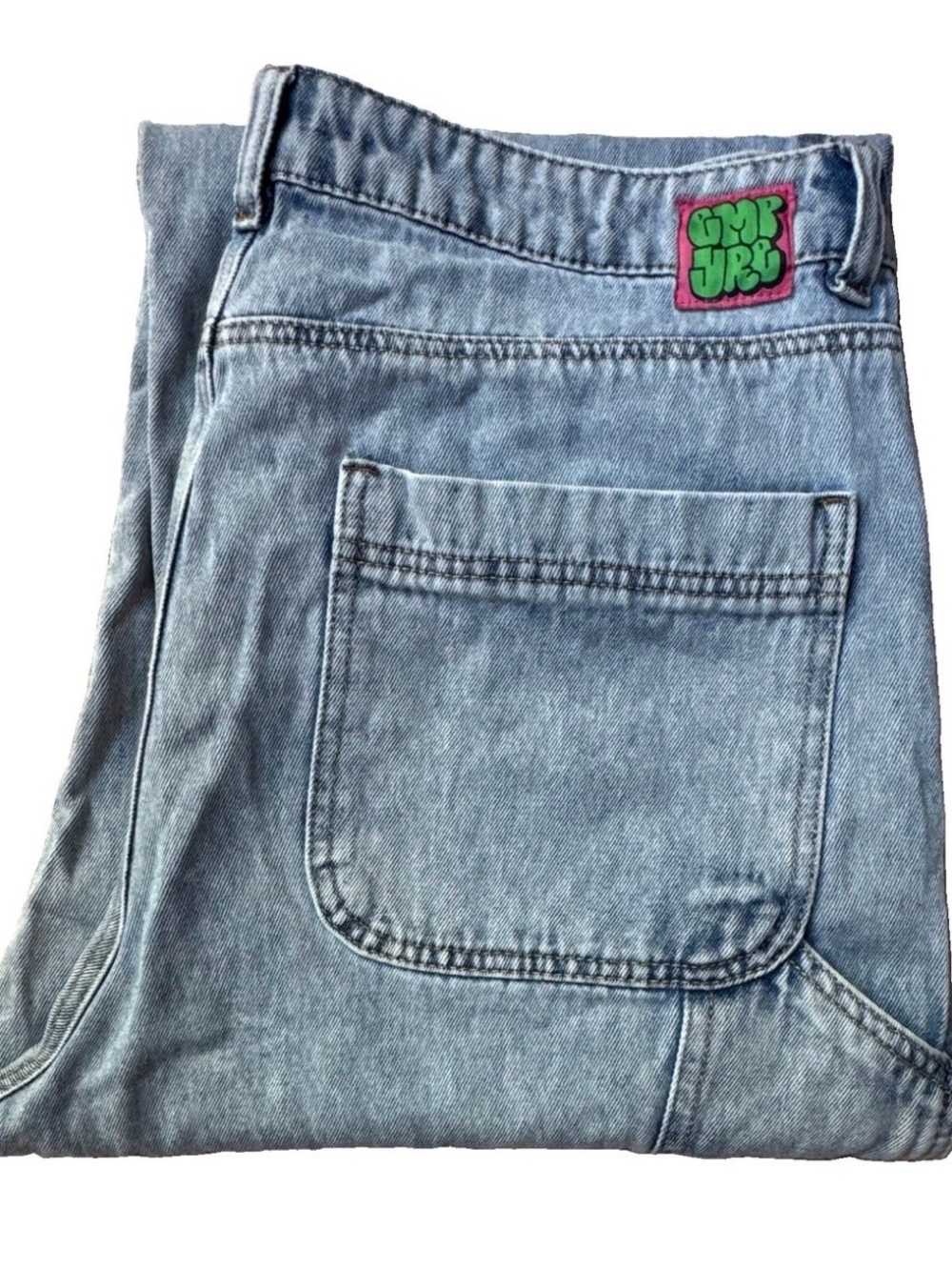 Empyre Tori Women Jeans Size 14 Washed Blue Baggy Loose